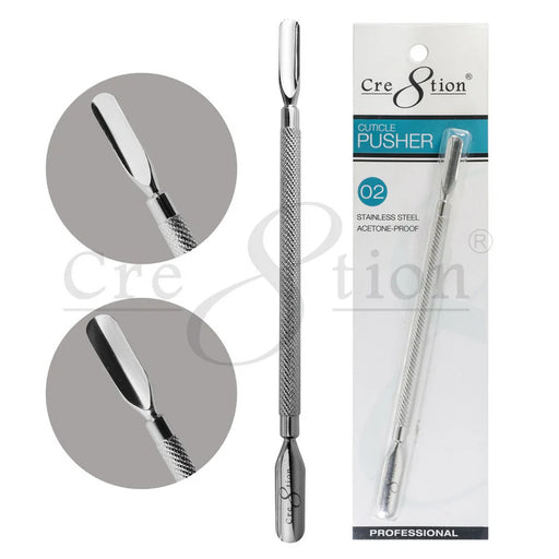 Cre8tion Stainless Steel - Cuticle Pusher P02 (Pk: 12 pcs./box, 288 pcs/case)