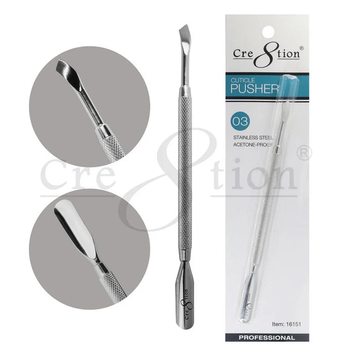 Cre8tion Stainless Steel - Cuticle Pusher P03 (Pk: 12 pcs./box, 288 pcs./case)