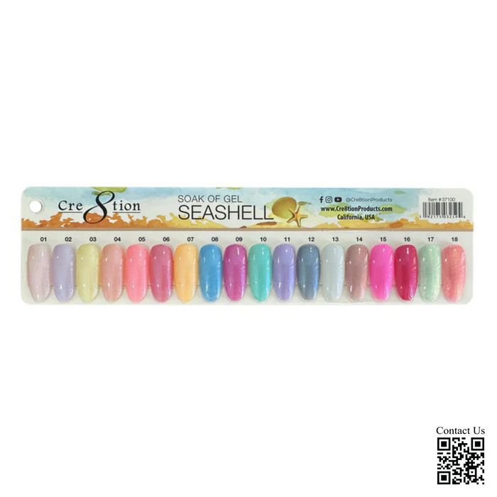 Cre8tion Seashell Gel Collection, Sample Tips