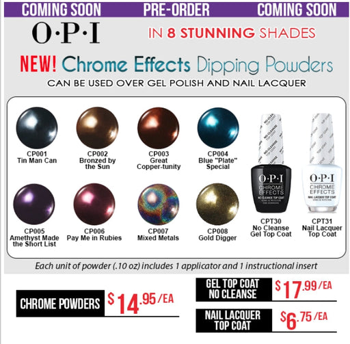 OPI Chrome Effects Dipping Powder, CP005, Amethyst Made The Short List, 0.1oz