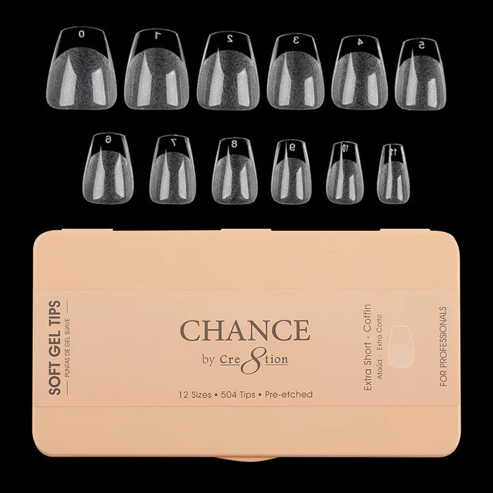 Chance Soft Tips COFFIN EXTRA SHORT, Box of Tips (Pk: 504pcs/box)