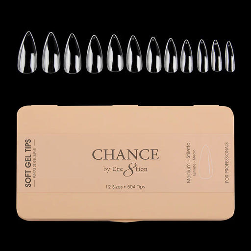 Chance Soft Tips STILETTO MEDIUM, Box of Tips (Pk: 504pcs/box)