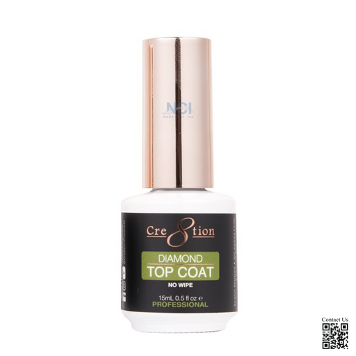 Cre8tion Diamond Top Coat No Wipe, 0.5oz (PK: 192 pcs/case)