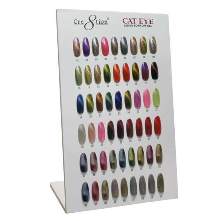 Cre8tion Cat Eye Gel - Counter Foam Display Color Chart