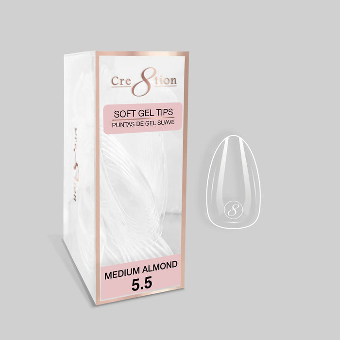 Cre8tion Soft Tips Refill-ALMOND MEDIUM (Pk: 100 pcs/box)