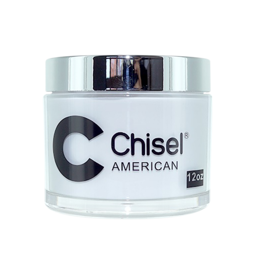 Chisel 2in1 Acrylic/Dipping Powder, Pink & White Collection, AMERICAN WHITE, 12oz (Packing: 60 pcs/case)