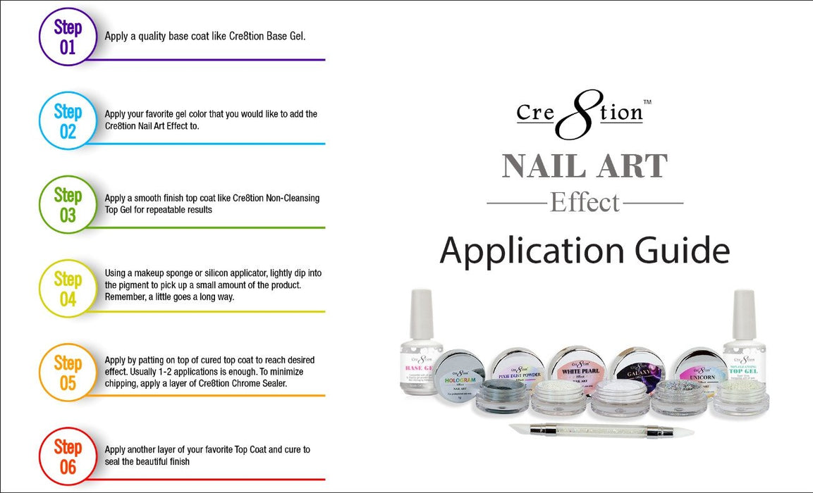 Cre8tion Chrome Nail Art Effect, 03 Galaxy Holo, 1g, 1101-0661 KK1126