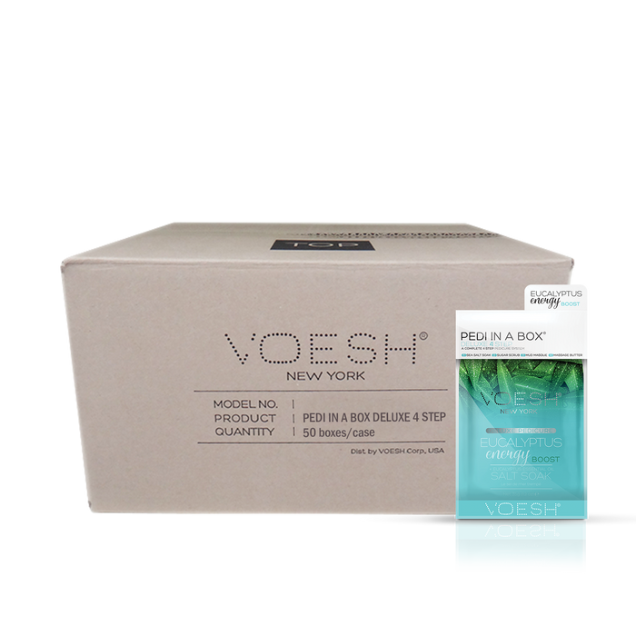 Voesh EUCALYPTUS ENERGY BOOST Pedi in a Box Deluxe 4 Step, CASE, 50 packs/case, VPC208 EUC