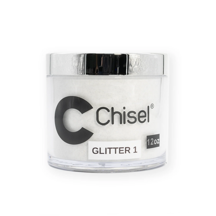 Chisel 2in1 Acrylic/Dipping Powder, GLITTER 1, 12oz (Pk: 60 pcs/case)