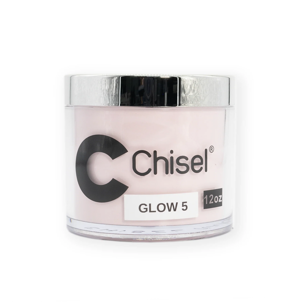 Chisel 2in1 Acrylic/Dipping Powder, GLOW 5, 12oz (Pk: 60 pcs/case)