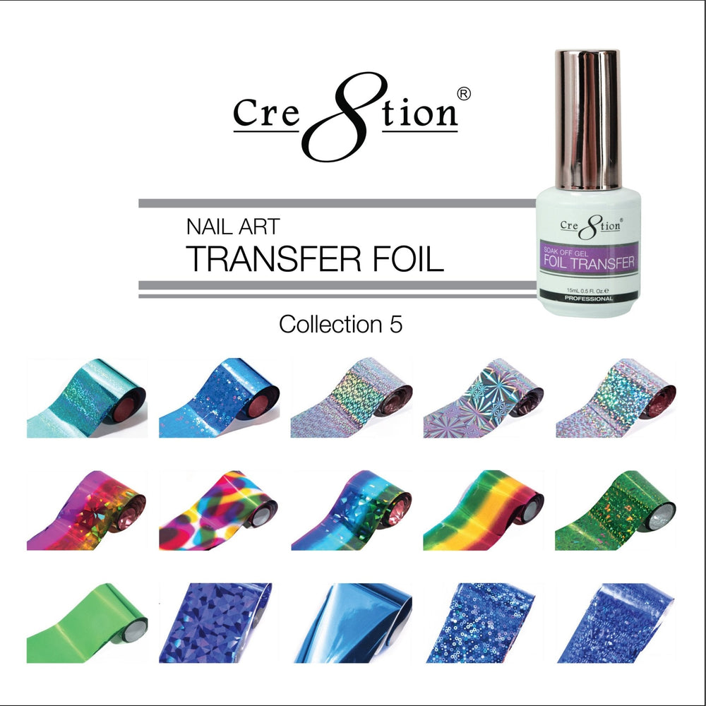 Cre8tion Nail Art Transfer Foil, Collection 05, 1101-0995 OK0225VD