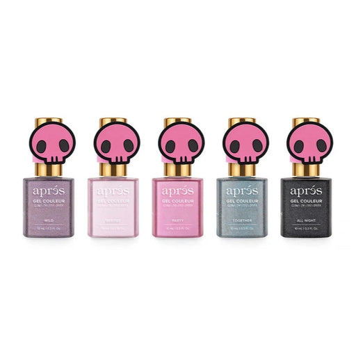 Apres Kuromi Naughty and Nice Flash Glitter Gel Couleur Set - (Set of 5) - 10ml