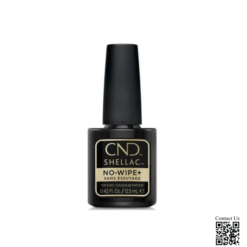 CND Shellac Gel Polish, NO-WIPE Sans Essuyage+ Top Coat, 0.5oz