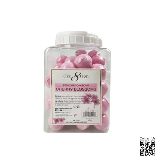 Cre8tion Pedicure Soak Bomb 30g, Cherry Blossom (Pk: 60 pcs/jar, 4 jars/case)