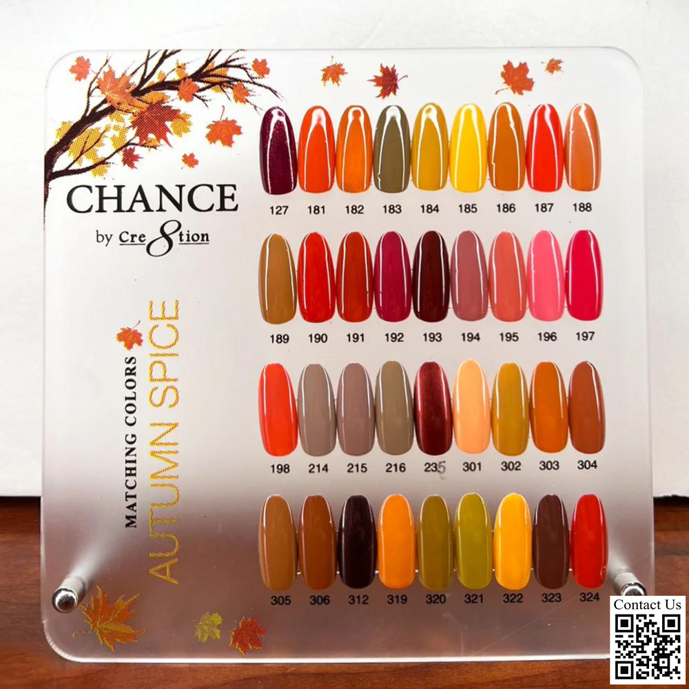 Chance Counter Display Color Chart - Fall Collection