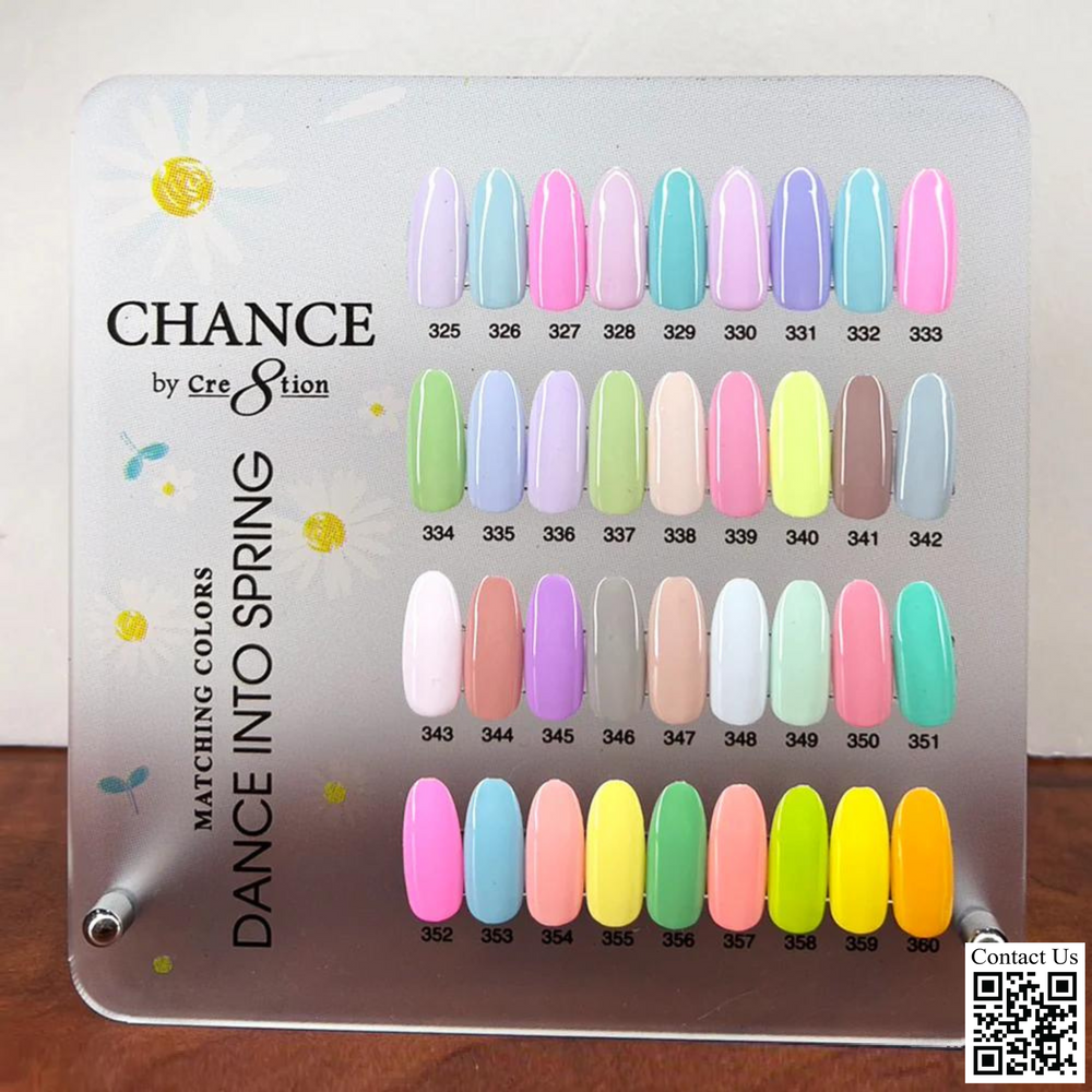 Chance Counter Display Color Chart - Spring Collection