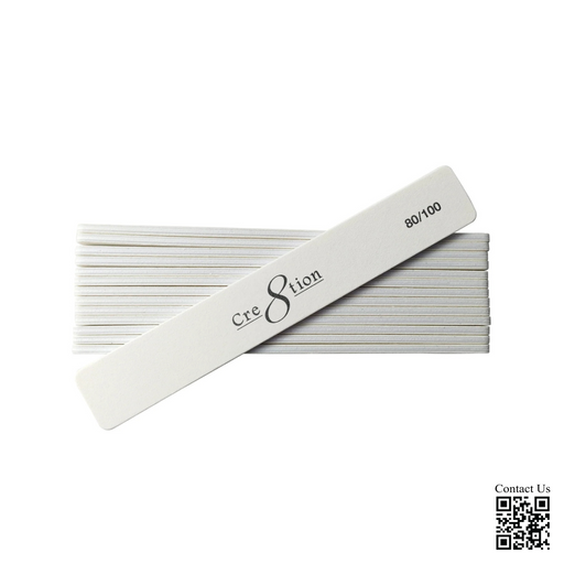 Cre8tion Premium Nail Files JUMBO ZEBRA, Grit 180/180 (Pk: 50 pcs/pack, 30 packs/case)