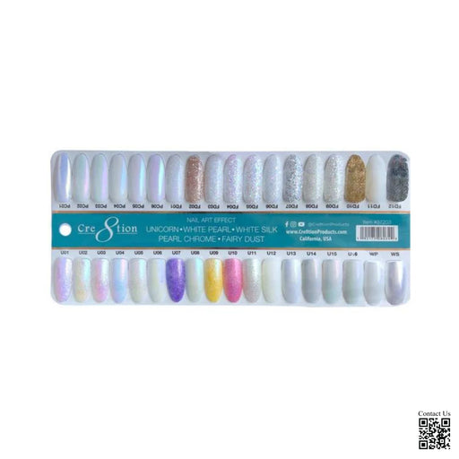 Cre8tion Tips Mixed Nail Art Effect Color Chart