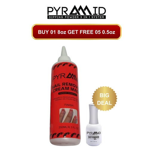 Pyramid 8.3oz Nail REMOVER CREAM Mask Refill - Buy 1pc 8oz FREE 5pcs 0.5oz