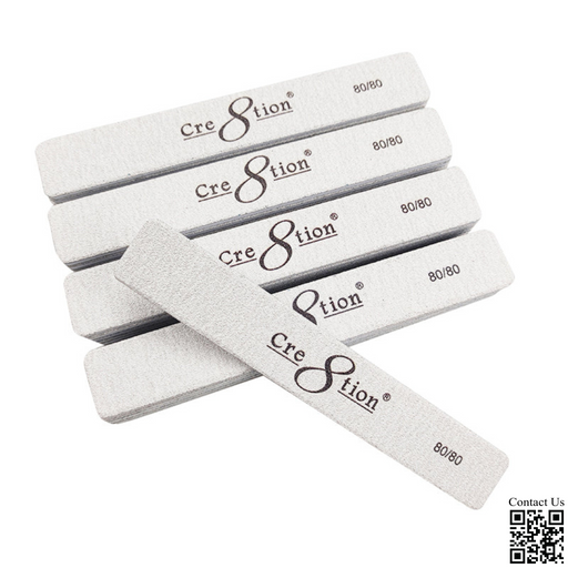 Cre8tion Premium Nail File JUMBO ZEBRA, Grit 80/100, (Pk: 50 pcs/pack, 30 packs/case)