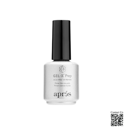 Apres Gel-X Prep, Acid - Free Tip Primer #3, GREY BOTTLE, 15ml