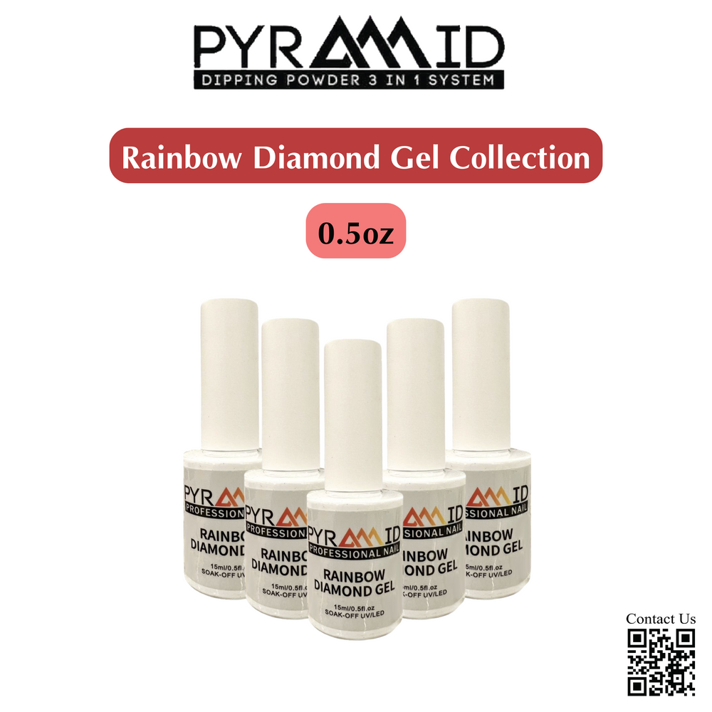 Pyramid 0.5oz Rainbow Diamond Gel Collection 000