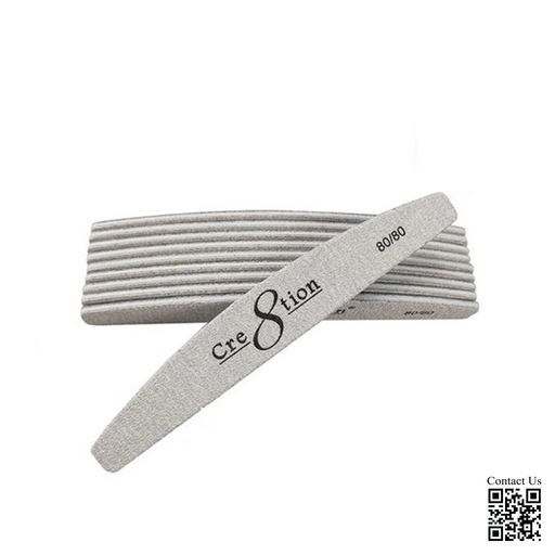 Cre8tion Premium Zebra Nail Files Harbor Bridge, Grit 80/100 (Pk: 50 pcs/pack, 30 packs/case)