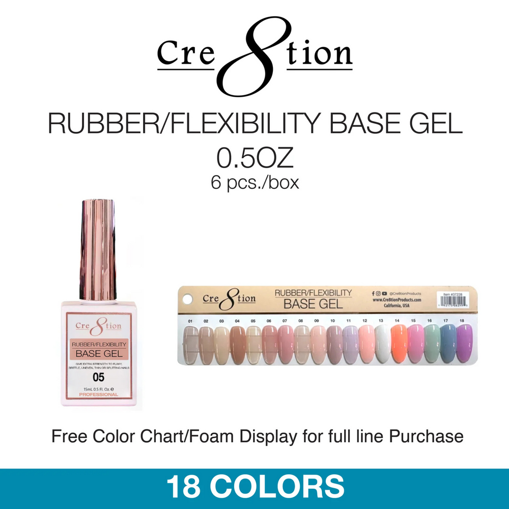 Cre8tion 0.5oz Gel Collection - Rubbers/ Flexibility Base 000