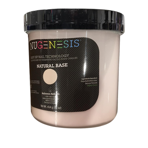 Nugenesis Dipping Powder, Pink & White Collection, NATURAL BASE, 16oz