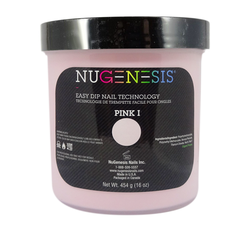 Nugenesis Dipping Powder, Pink & White Collection, PINK I, 16oz