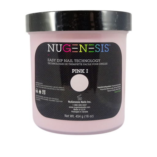 Nugenesis Dipping Powder, Pink & White Collection, PINK I, 16oz