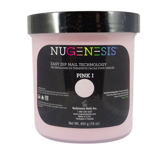 Nugenesis Dipping Powder, Pink & White Collection, PINK I, 16oz