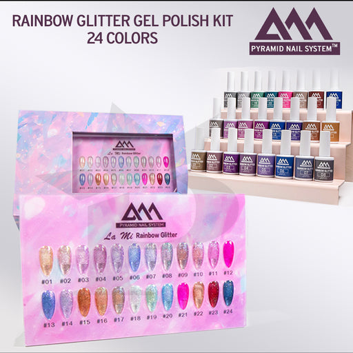 Pyramid La Mi, Rainbow Glitter Sample Tips