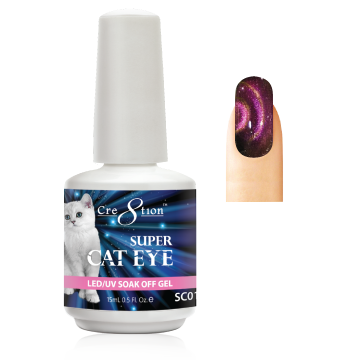 Cre8tion 0.5oz Super Cat Eye Gel Polish, SC01