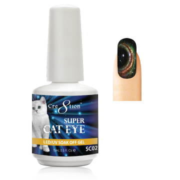 Cre8tion 0.5oz Super Cat Eye Gel Polish, SC02