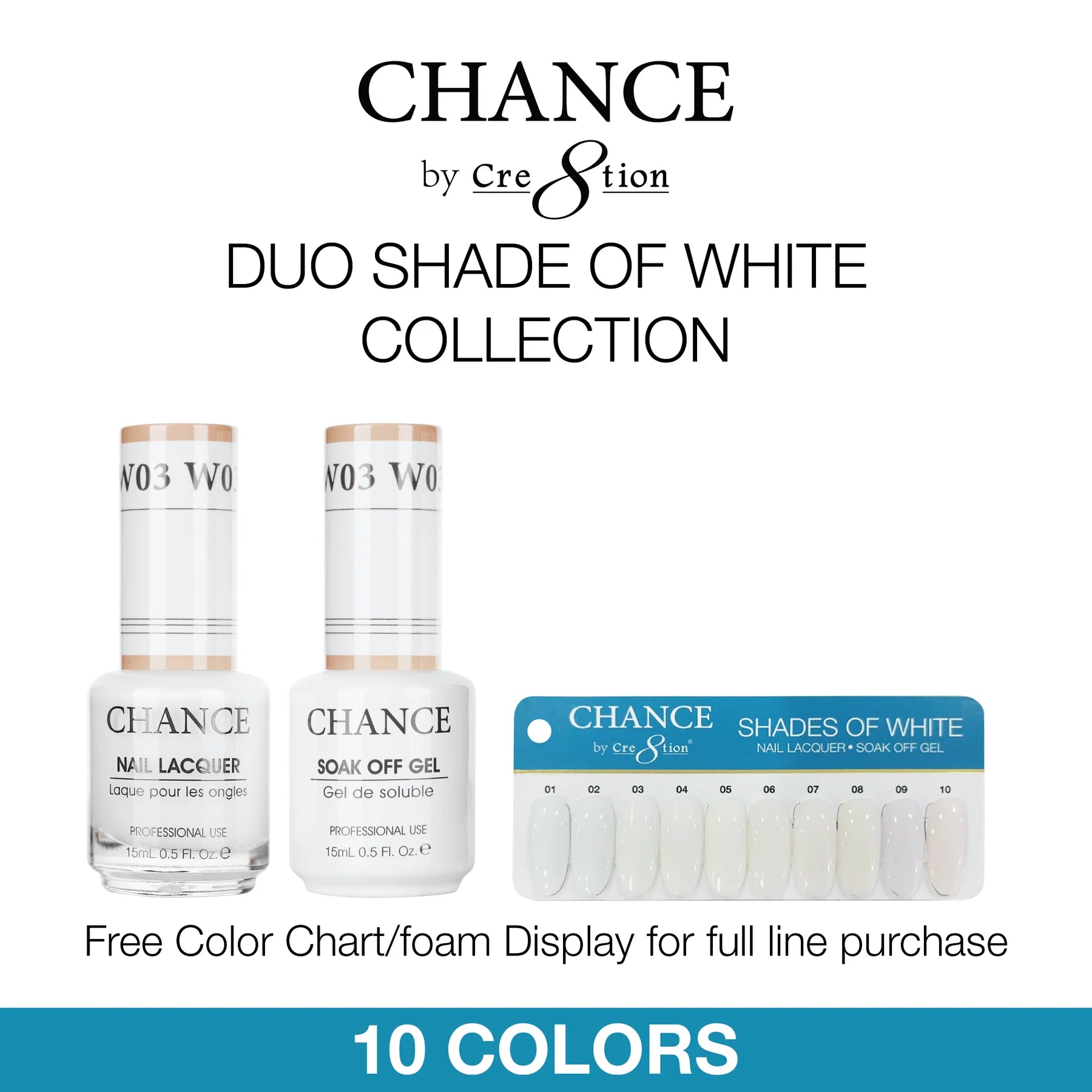 Chance 0.5oz Duo SHADE of White Collection 000