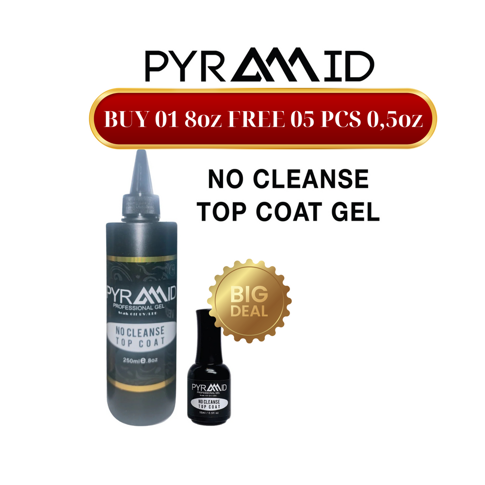 Pyramid Top Coat No Cleanse Refill, 8oz. Buy 01 Top Coat No Cleanse Refill, 8oz Free 05 PCS 0.5oz